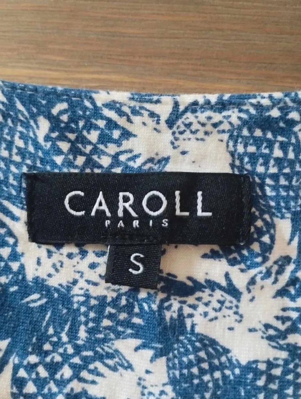 Blauw/wit tanktop, ananas motief, Caroll T36 – photo 5